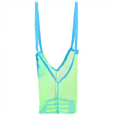 Plážová taška s uchami SPRINGOS PORTA modro-zelená