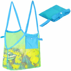 Plážová taška s uchami SPRINGOS PORTA modro-zelená