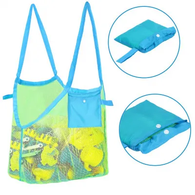 Plážová taška s uchami SPRINGOS PORTA modro-zelená