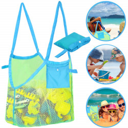 Plážová taška s uchami SPRINGOS PORTA modro-zelená