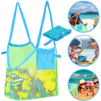 Plážová taška s uchami SPRINGOS PORTA modro-zelená