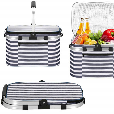 Chladiaca taška 28l, modro-biele pruhy SPRINGOS BELICE