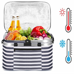 Chladiaca taška 28l, modro-biele pruhy SPRINGOS BELICE