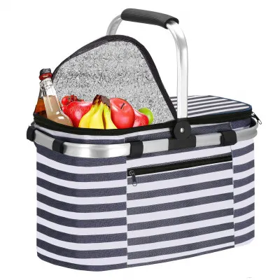 Chladiaca taška 28l, modro-biele pruhy SPRINGOS BELICE
