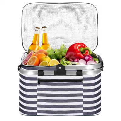 Chladiaca taška 28l, modro-biele pruhy SPRINGOS BELICE