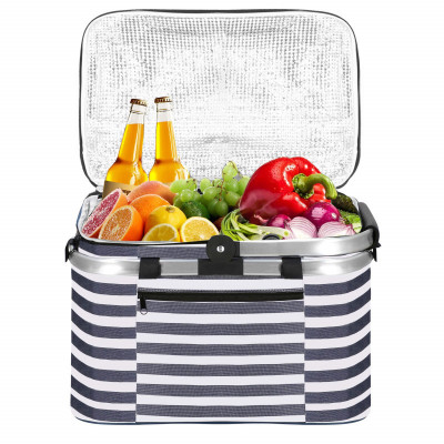 Chladiaca taška 28l, modro-biele pruhy SPRINGOS BELICE
