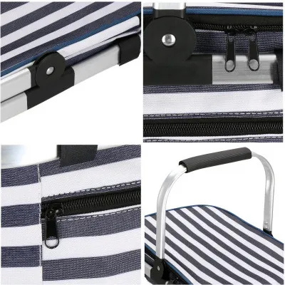 Chladiaca taška 28l, modro-biele pruhy SPRINGOS BELICE