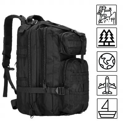 Turistický batoh 35l, čierny SPRINGOS MARINER