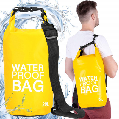 Nepremokavý vak 20l SPRINGOS WATER PROOF BAG žltý