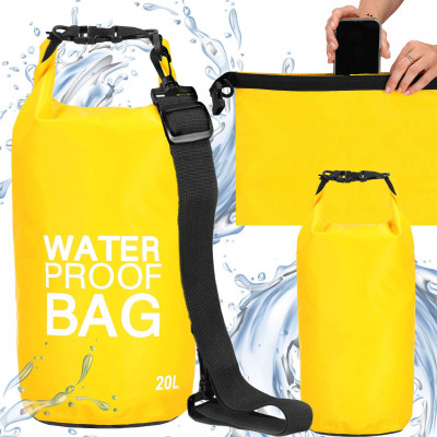 Nepremokavý vak 20l SPRINGOS WATER PROOF BAG žltý
