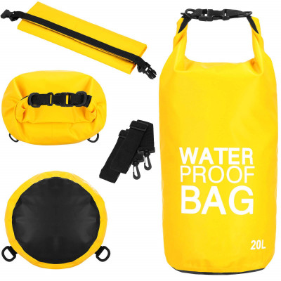 Nepremokavý vak 20l SPRINGOS WATER PROOF BAG žltý