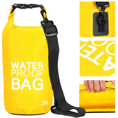 Nepremokavý vak 20l SPRINGOS WATER PROOF BAG žltý