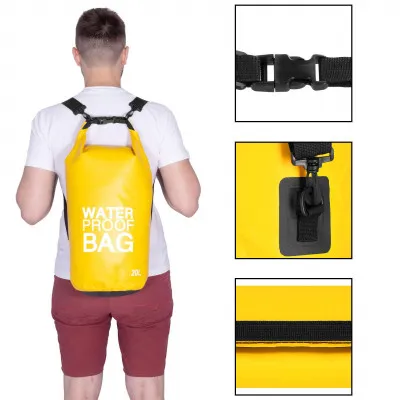Nepremokavý vak 20l SPRINGOS WATER PROOF BAG žltý