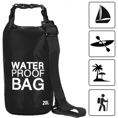 Nepremokavý vak 20l SPRINGOS WATER PROOF BAG čierny