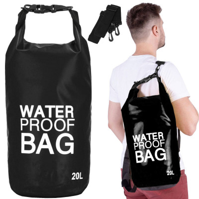 Nepremokavý vak 20l SPRINGOS WATER PROOF BAG čierny