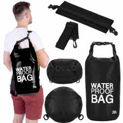 Nepremokavý vak 20l SPRINGOS WATER PROOF BAG čierny
