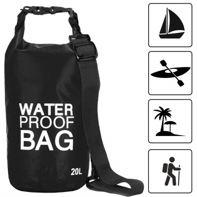Nepremokavý vak 20l SPRINGOS WATER PROOF BAG čierny