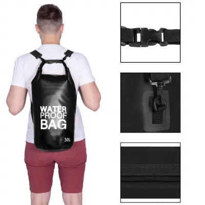 Nepremokavý vak 30l SPRINGOS WATER PROOF BAG čierny