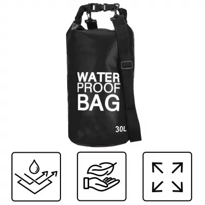 Nepremokavý vak 30l SPRINGOS WATER PROOF BAG čierny