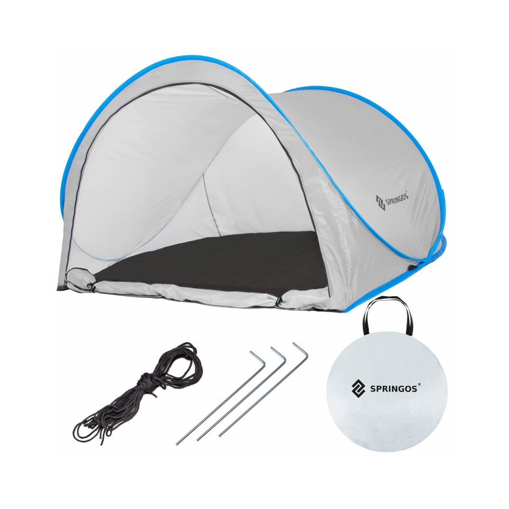 Samorozkládací plážový stan SPRINGOS MYRTLE šedý