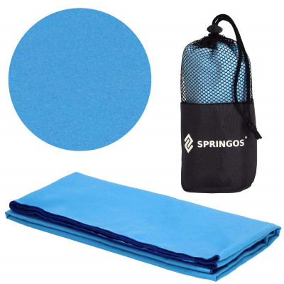 Rýchloschnúci uterák 180x90 cm, modrý SPRINGOS MENORCA