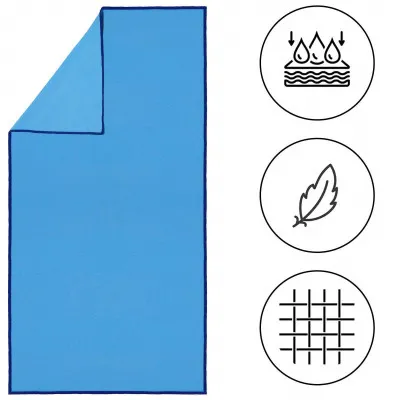 Rýchloschnúci uterák 180x90 cm, modrý SPRINGOS MENORCA