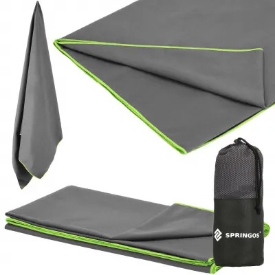 Rýchloschnúci uterák 180x90 cm, tmavo šedý SPRINGOS MENORCA