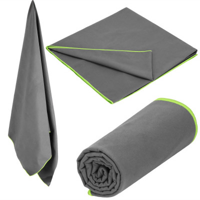 Rýchloschnúci uterák 180x90 cm, tmavo šedý SPRINGOS MENORCA