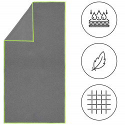 Rýchloschnúci uterák 180x90 cm, tmavo šedý SPRINGOS MENORCA