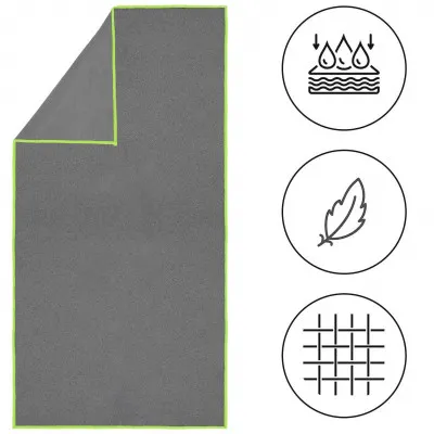 Rýchloschnúci uterák 180x90 cm, tmavo šedý SPRINGOS MENORCA