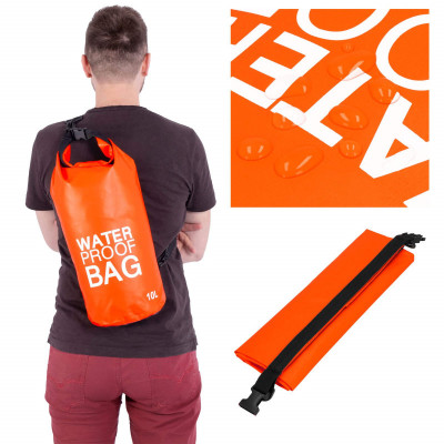 Nepremokavý vak 10l SPRINGOS WATER PROOF BAG oranžový