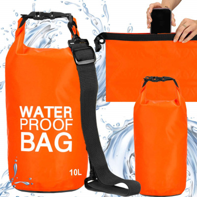 Nepremokavý vak 10l SPRINGOS WATER PROOF BAG oranžový