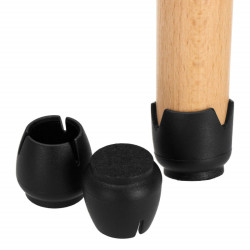 Silikónové návleky na nábytok s filcom 14/16 mm, sada 16ks, čierne SPRINGOS HA7254