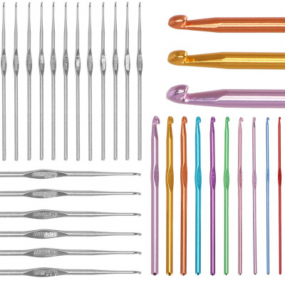 Pletacie háčiky SPRINGOS KNITTING, súprava 22 kusov