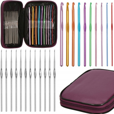 Pletacie háčiky SPRINGOS KNITTING, súprava 22 kusov