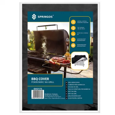 Kryt na záhradný gril 100x66x80 cm, čierny SPRINGOS EXTERIO