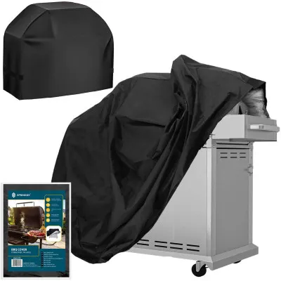 Kryt na záhradný gril 145x61x117 cm, čierny SPRINGOS EXTERIO
