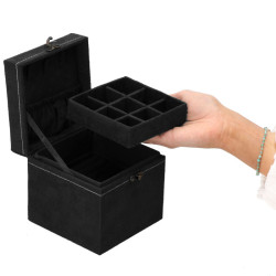 Šperkovnica SPRINGOS QUATRE čierna