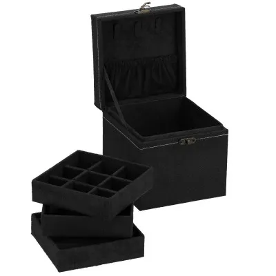 Šperkovnica SPRINGOS QUATRE čierna