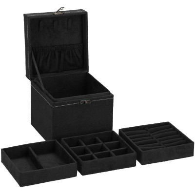 Šperkovnica SPRINGOS QUATRE čierna