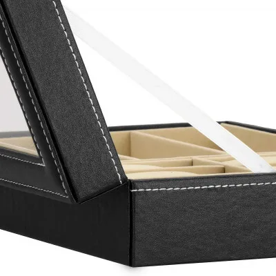 Škatuľka na hodinky a okuliare SPRINGOS MILESTONE čierna/krémová