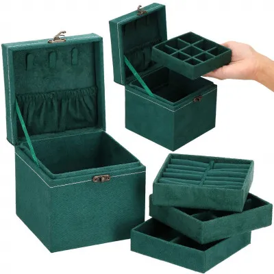 Šperkovnica SPRINGOS QUATRE II zelená