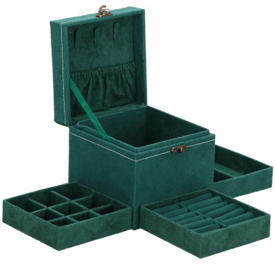 Šperkovnica SPRINGOS QUATRE II zelená