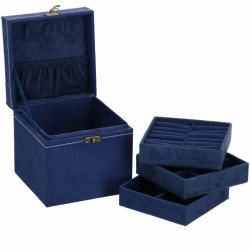 Šperkovnica SPRINGOS QUATRE modrá