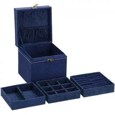 Šperkovnica SPRINGOS QUATRE modrá