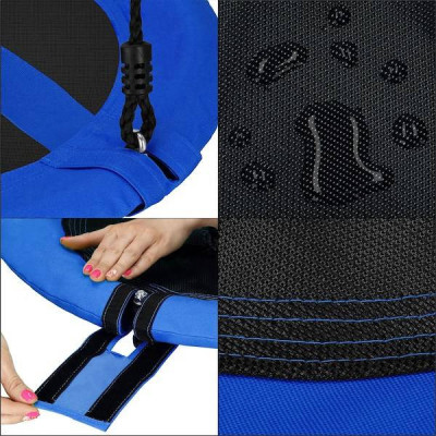 Záhradná hojdačka SPRINGOS ČAPÍ HNIEZDO 110 cm modro-čierna