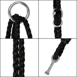 Záhradná hojdačka SPRINGOS ČAPÍ HNIEZDO 110 cm modro-čierna