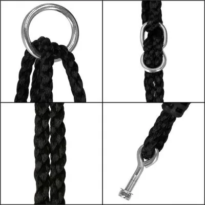 Záhradná hojdačka SPRINGOS ČAPÍ HNIEZDO 110 cm modro-čierna