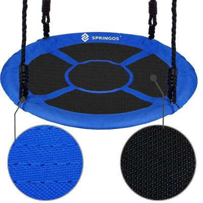 Záhradná hojdačka SPRINGOS ČAPÍ HNIEZDO 110 cm modro-čierna
