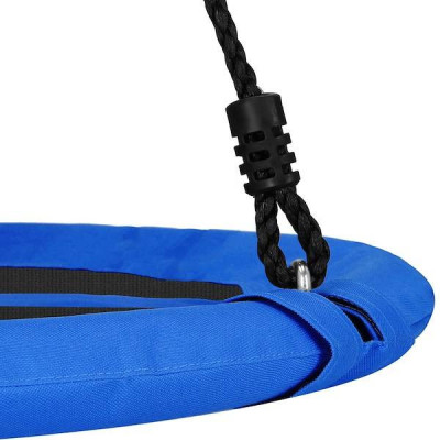 Záhradná hojdačka SPRINGOS ČAPÍ HNIEZDO 110 cm modro-čierna